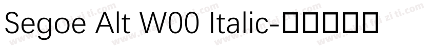 Segoe Alt W00 Italic字体转换
